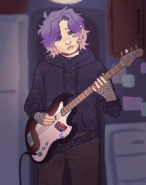 A flat colored halfbody! Priced at : $20 ($14 for flat, + $6 for background/lighting complexity!)