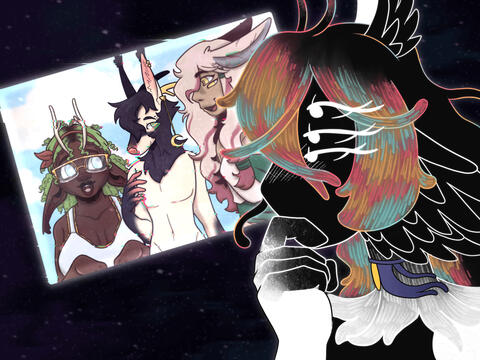 A 4-character lightly shaded scene! Priced at : $50